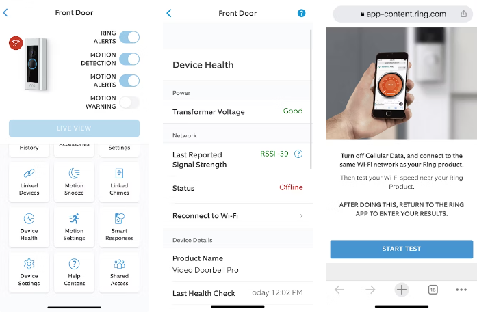 Ring Doorbell Offline 