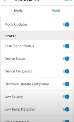 Check Ring alarm settings